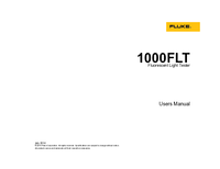 Thumbnail of document Manual - 1000FLT Fluorescent Light Tester